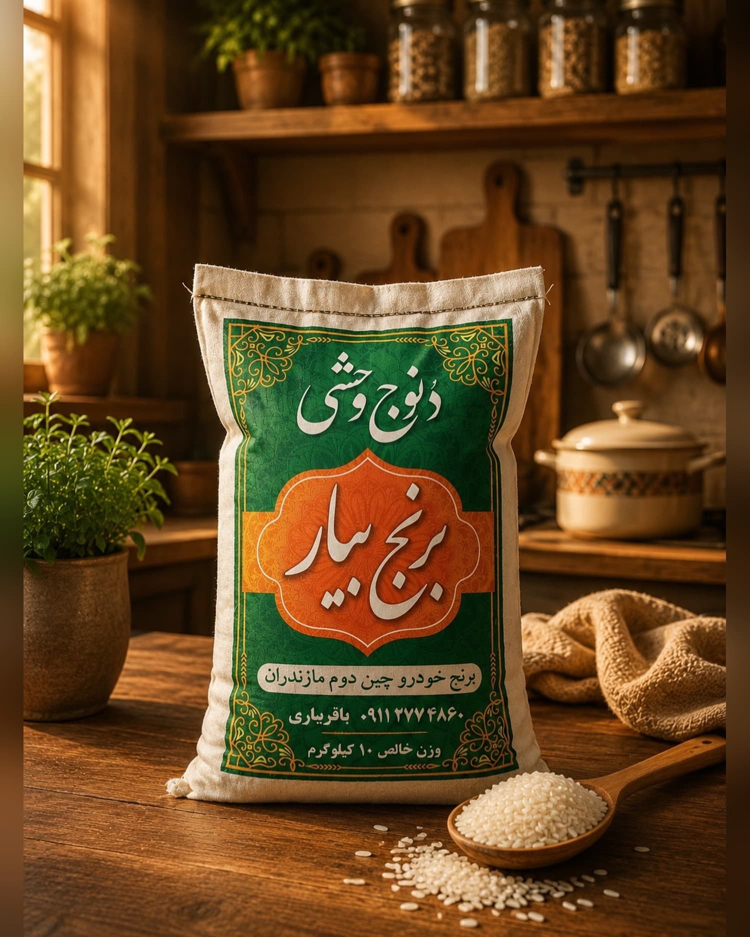 بسته‌بندی برنج دنوج مازندران